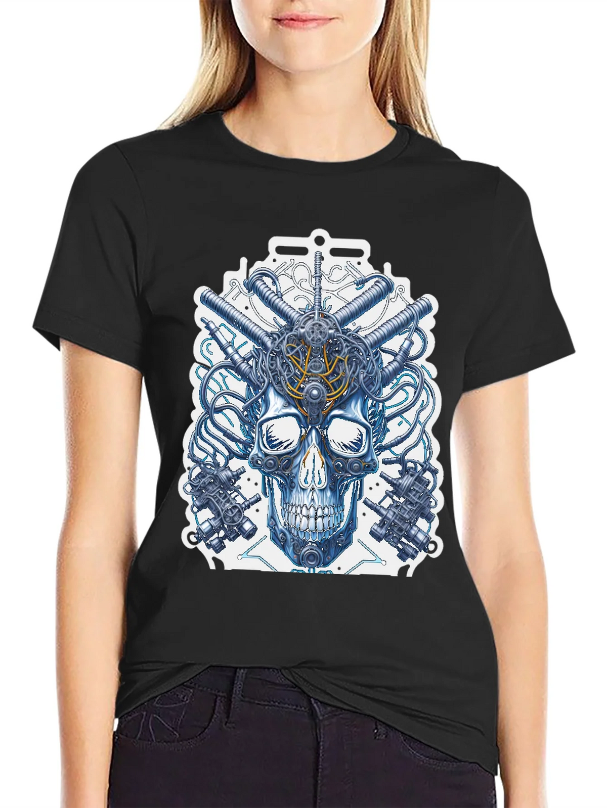 Steampunk Skull T-Shirt - Mechanical Design product image 2