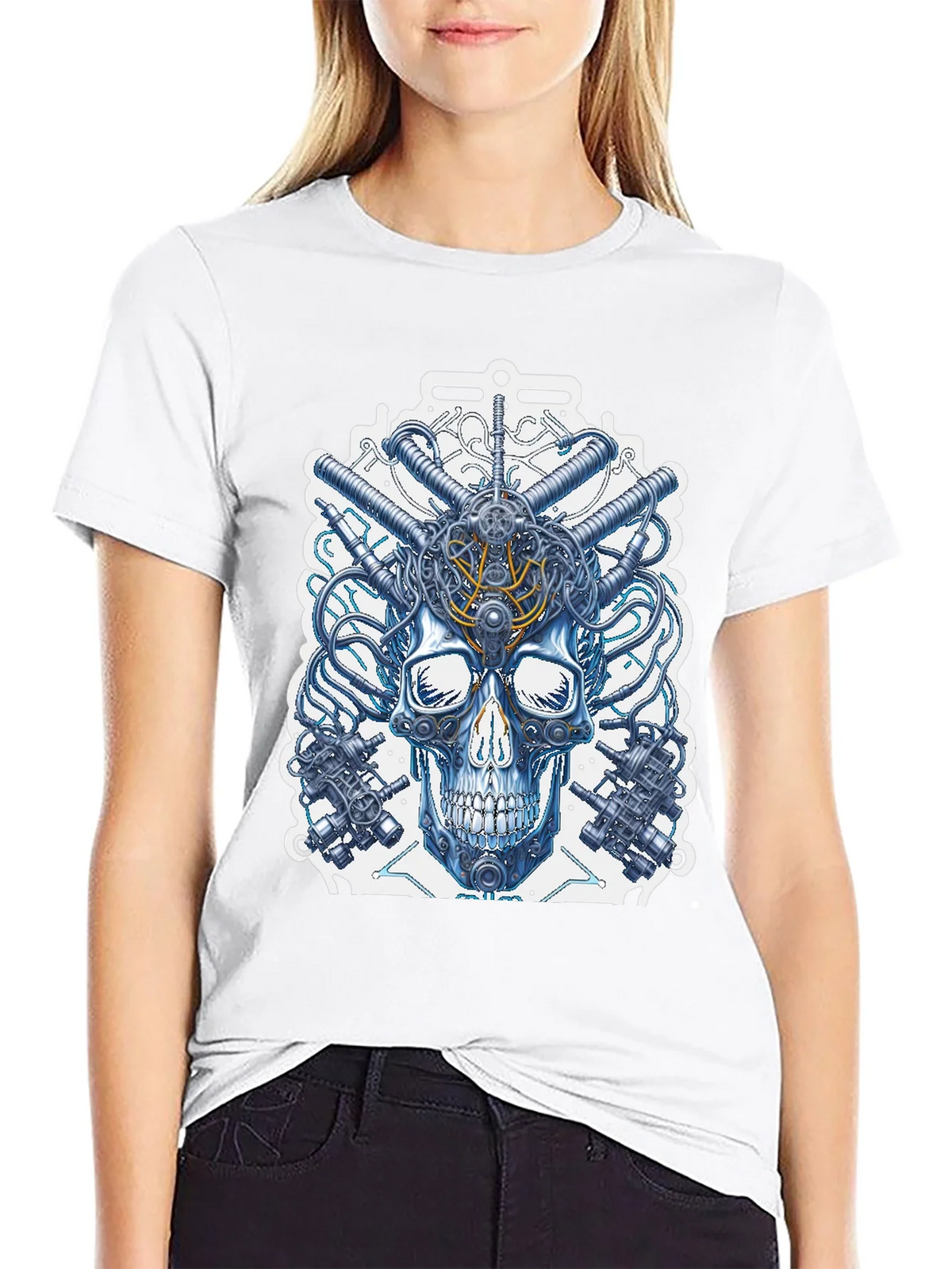 Steampunk Skull T-Shirt - Mechanical Design product image 8