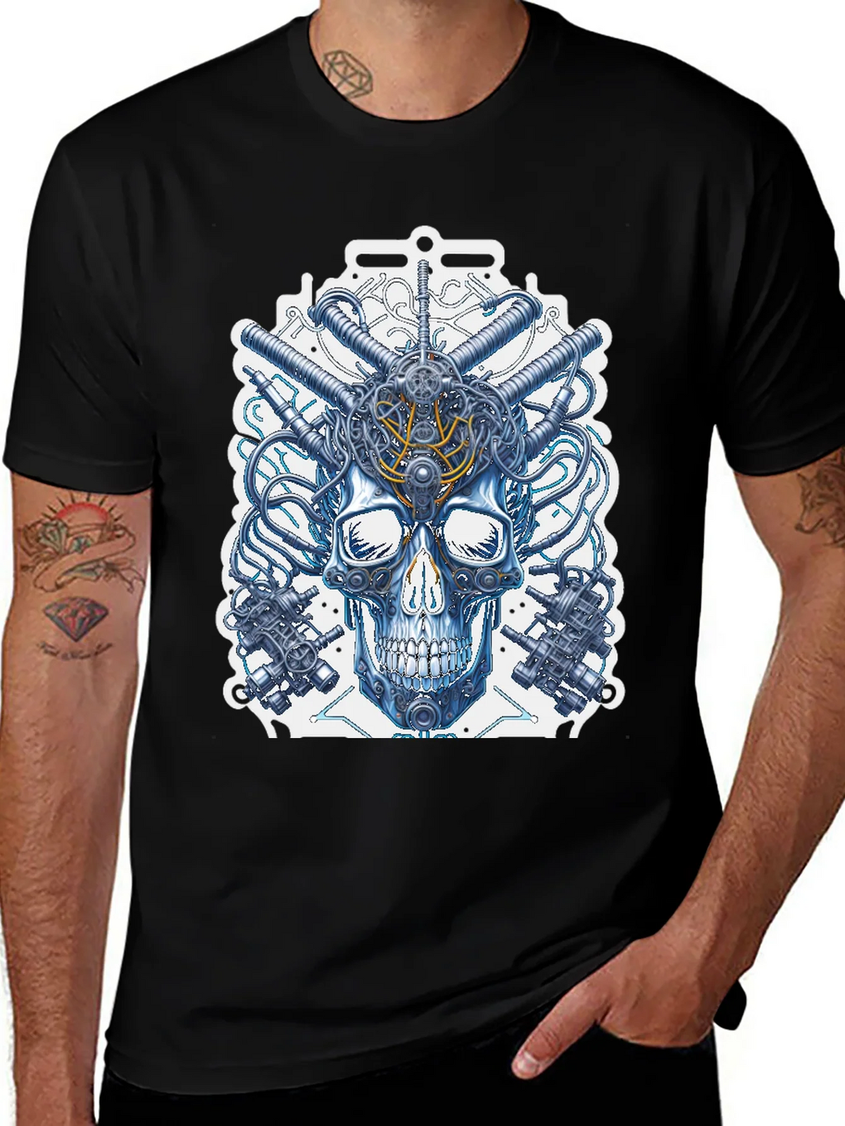 Steampunk Skull T-Shirt - Mechanical Design product image 1