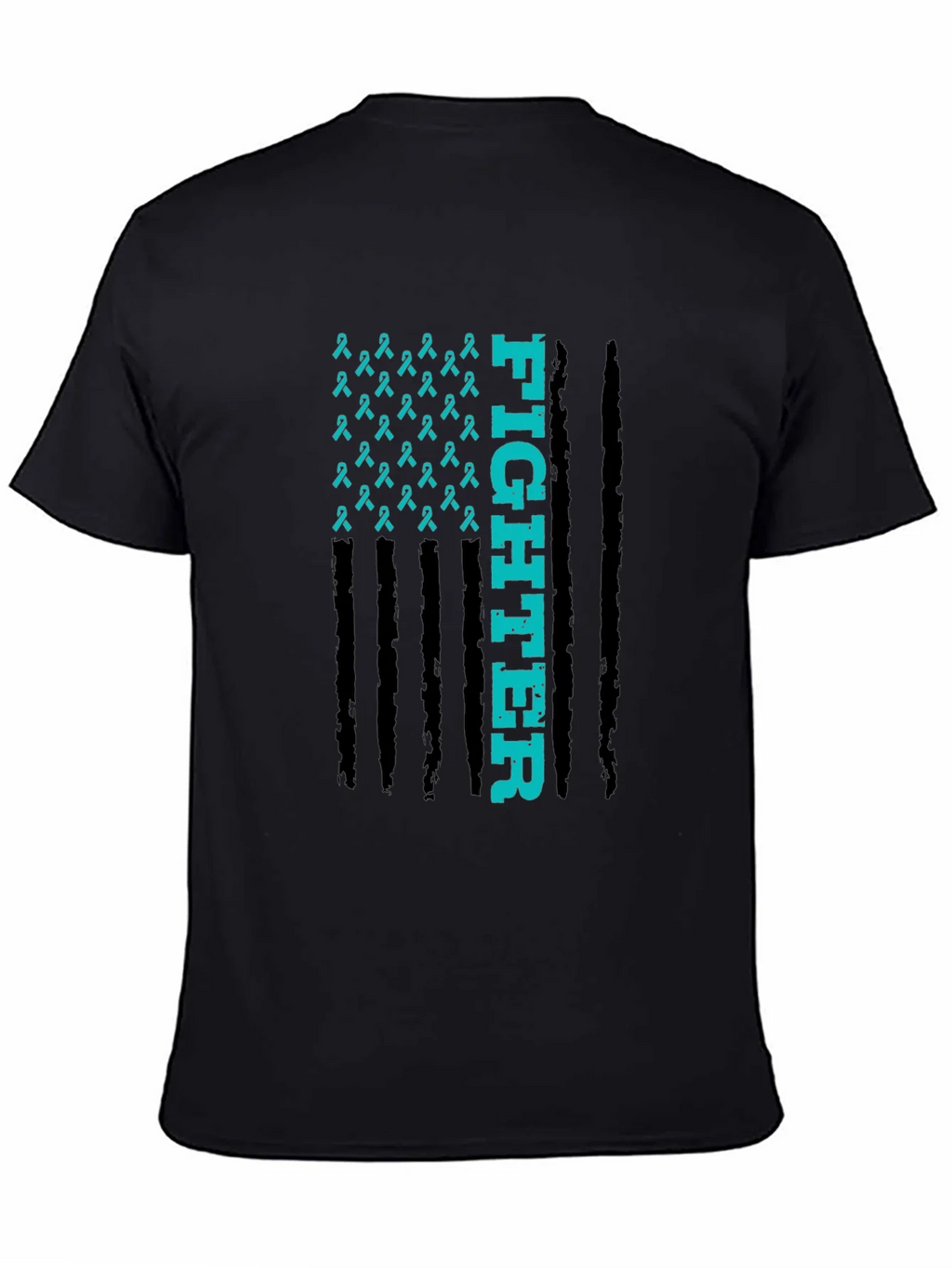 Fighter Ribbon Graphic Tee - Teal Awareness product image 2