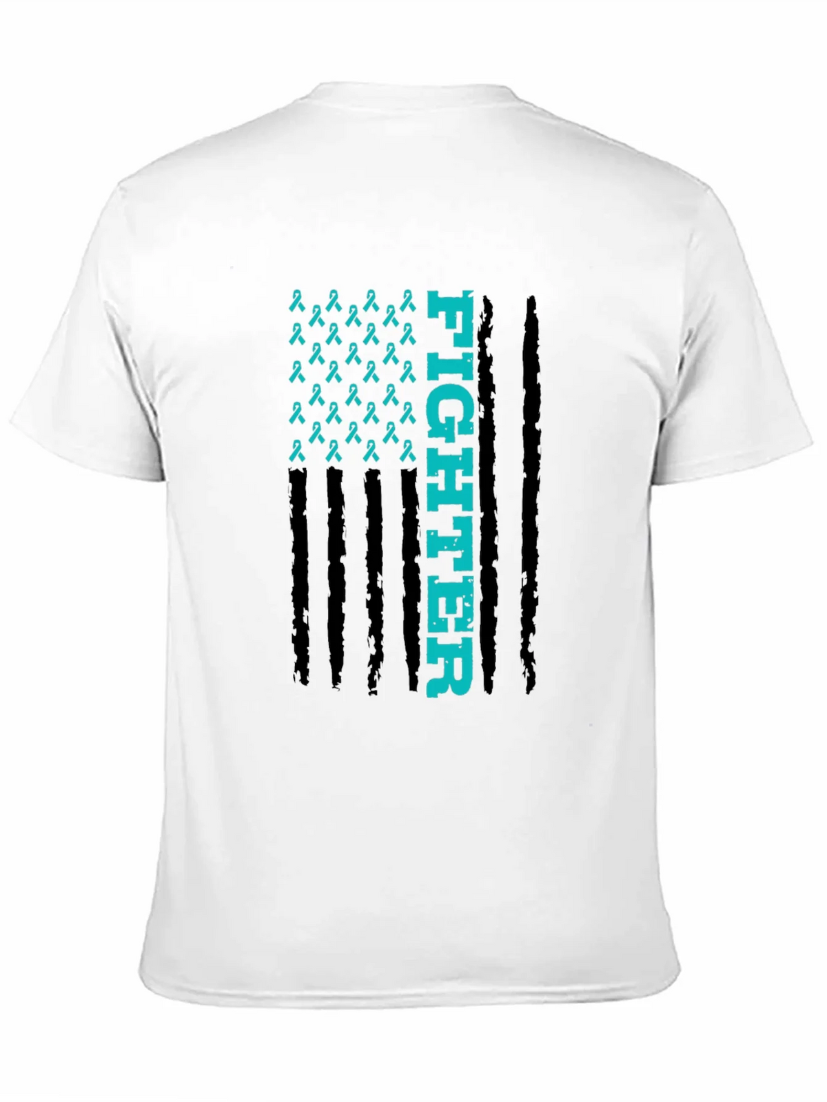 Fighter Ribbon Graphic Tee - Teal Awareness product image 5