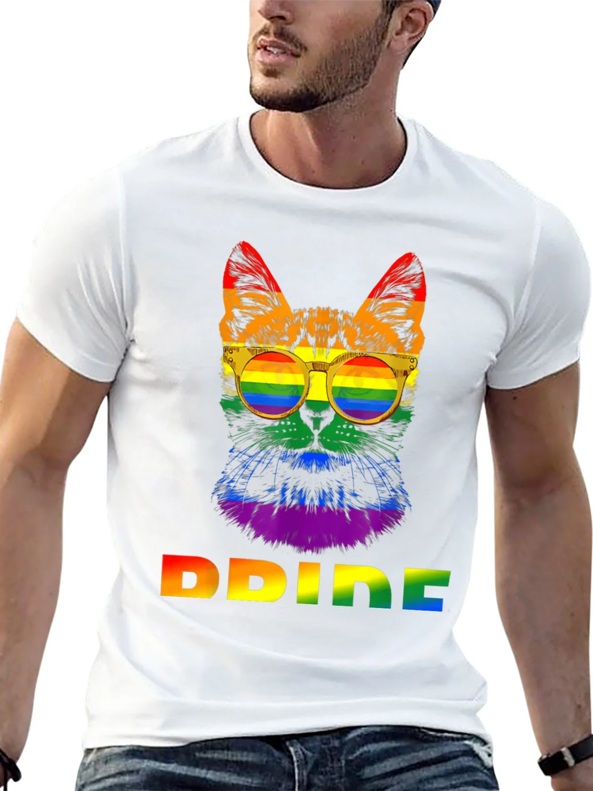Pride Cat T-Shirt - Rainbow LGBT Graphic Tee product image 8