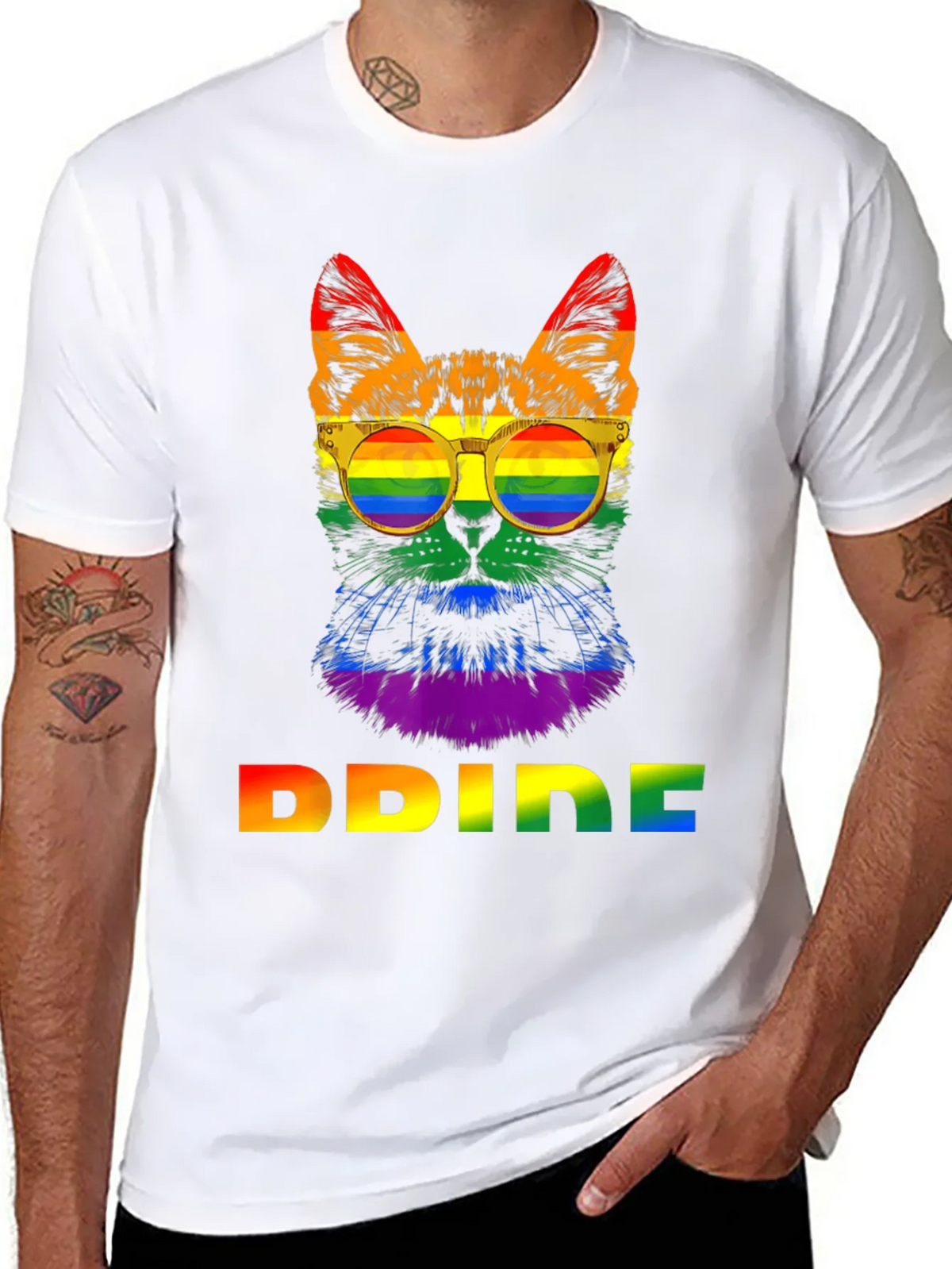 Pride Cat T-Shirt - Rainbow LGBT Graphic Tee product image 6