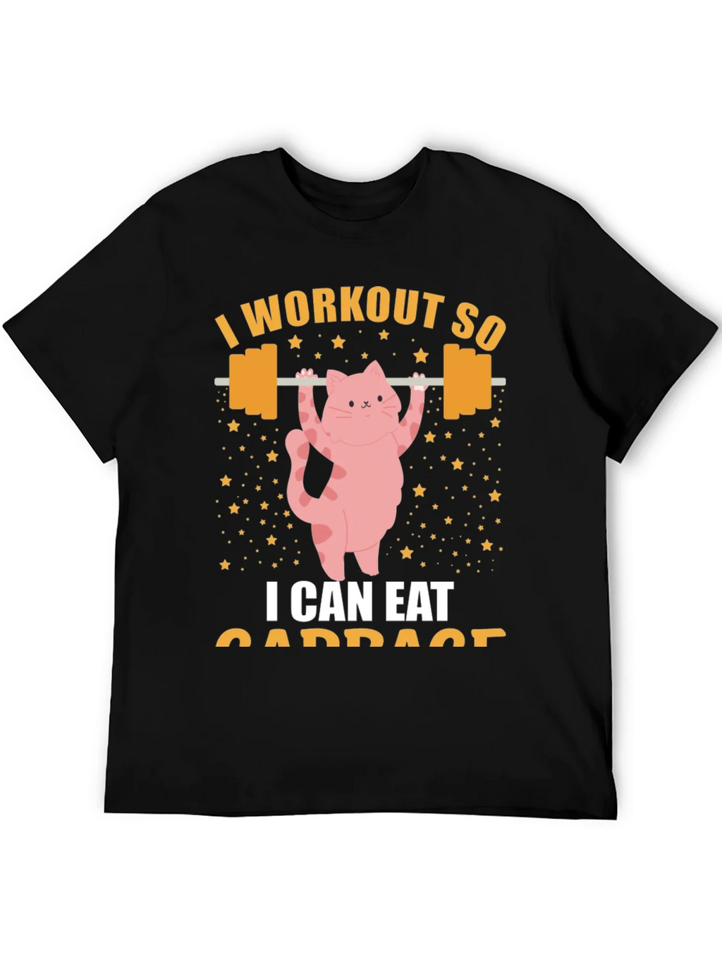 Workout Cat T-Shirt - Eat Cabbage Funny Gym Shirt product image 5