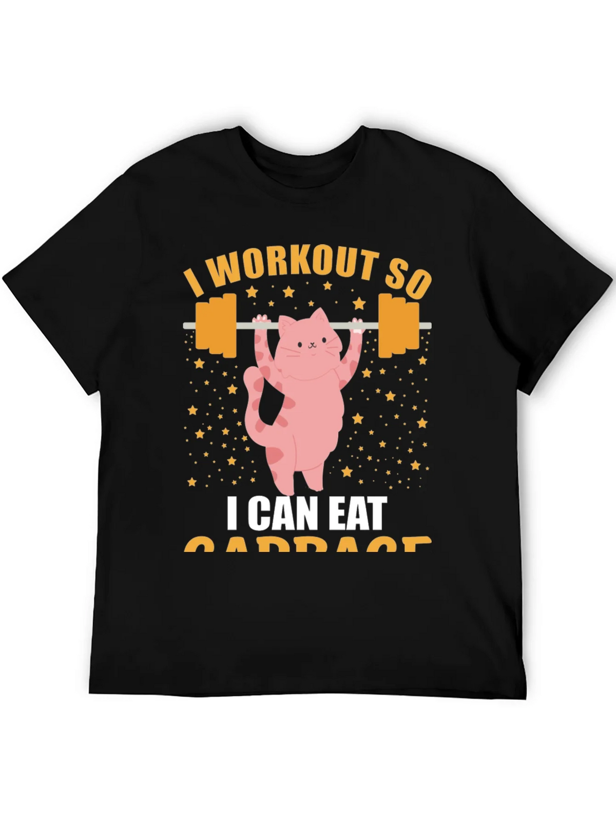 Workout Cat T-Shirt - Eat Cabbage Funny Gym Shirt product image 5