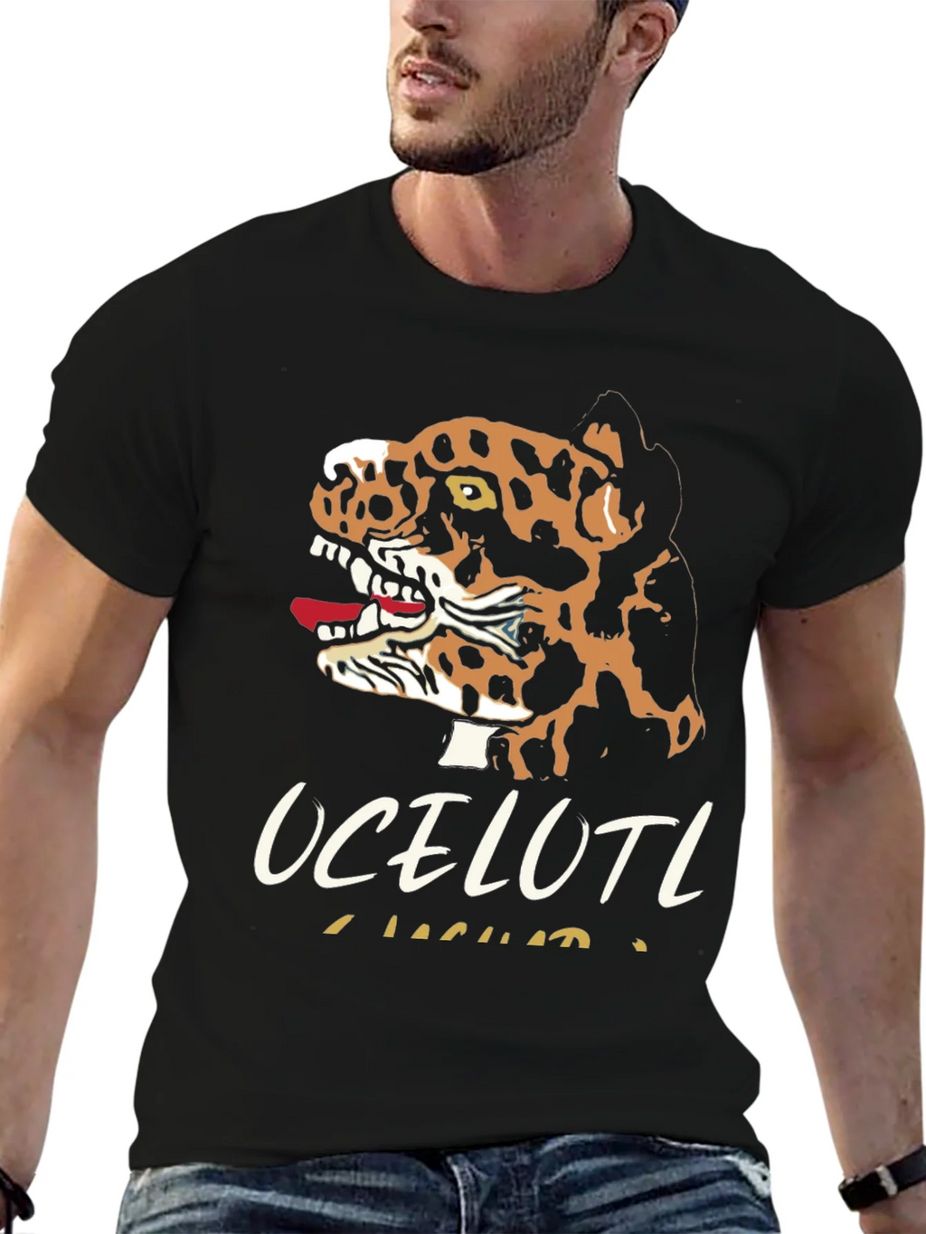 Ocelotl Jaguar Graphic T-Shirt product image 6