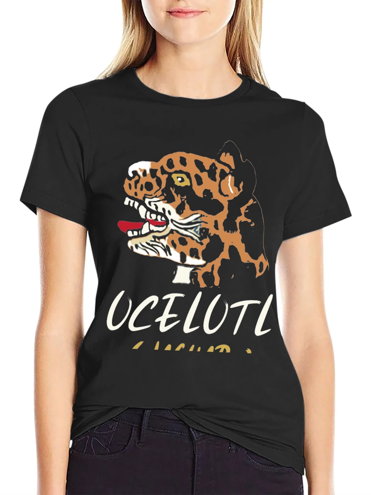 Ocelotl Jaguar Graphic T-Shirt product image 2