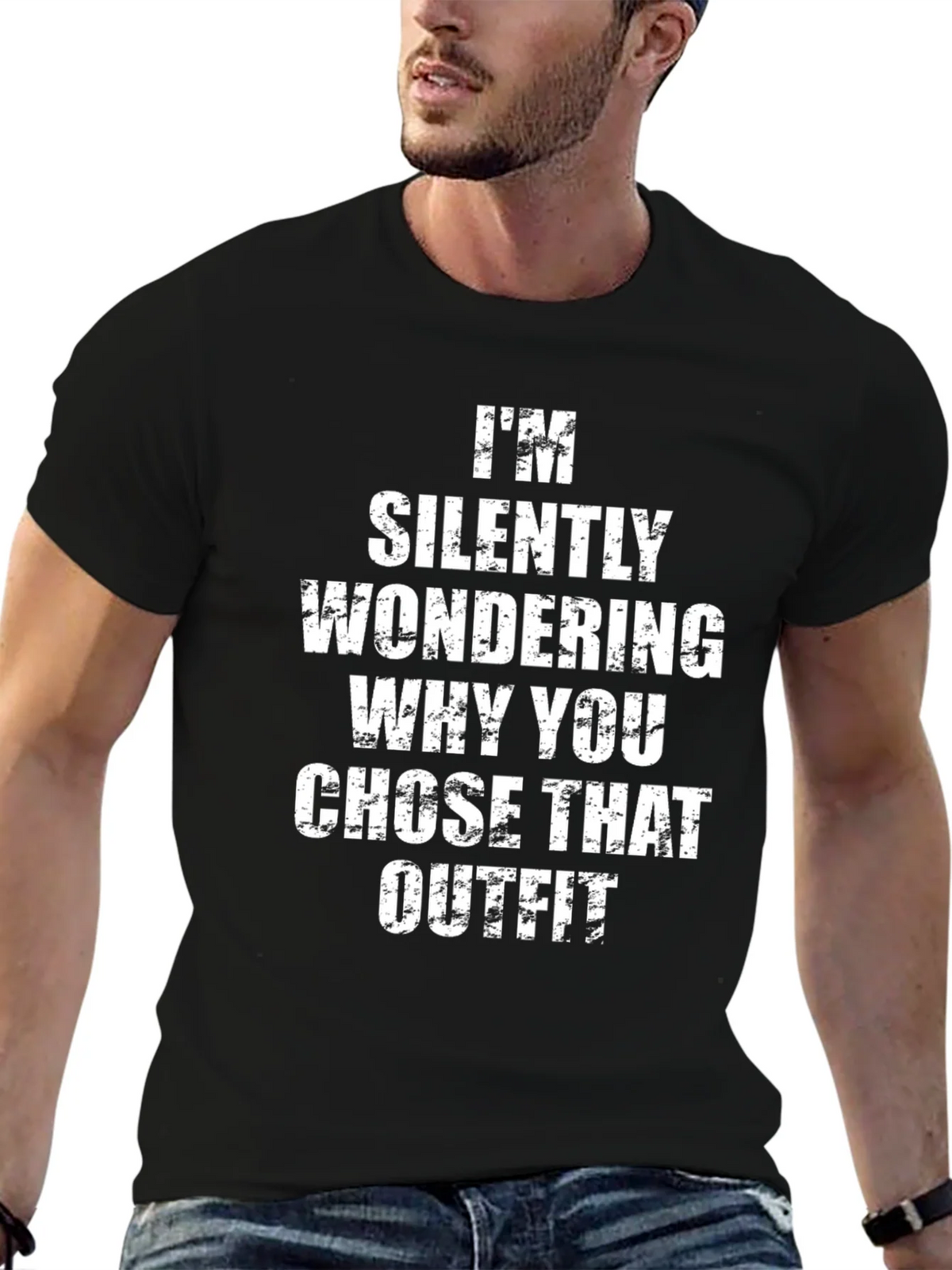 Humorous Im Silently Wondering Graphic Tee product image 6