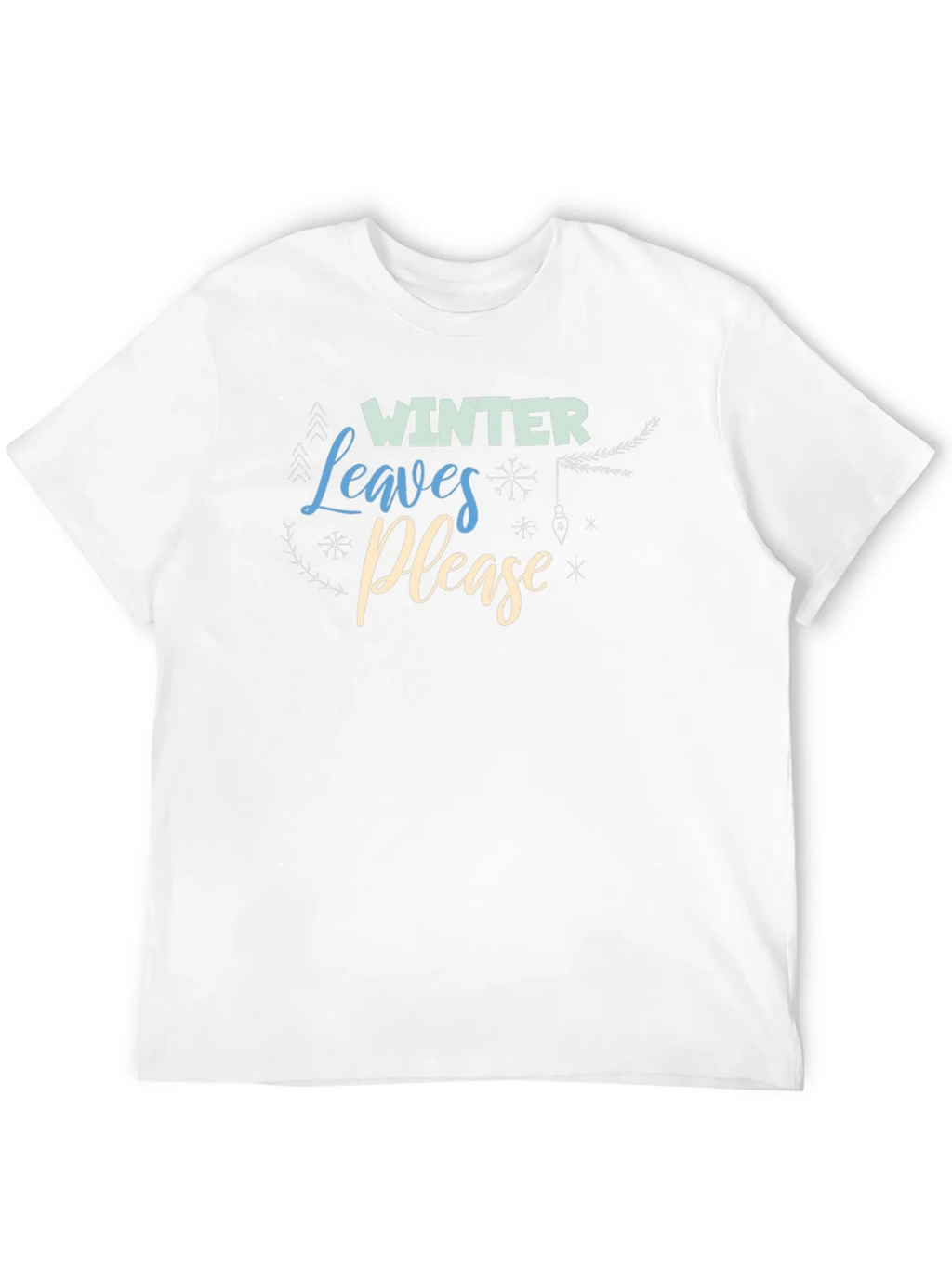 Winter Leaves Please Black Graphic Tee product image 11