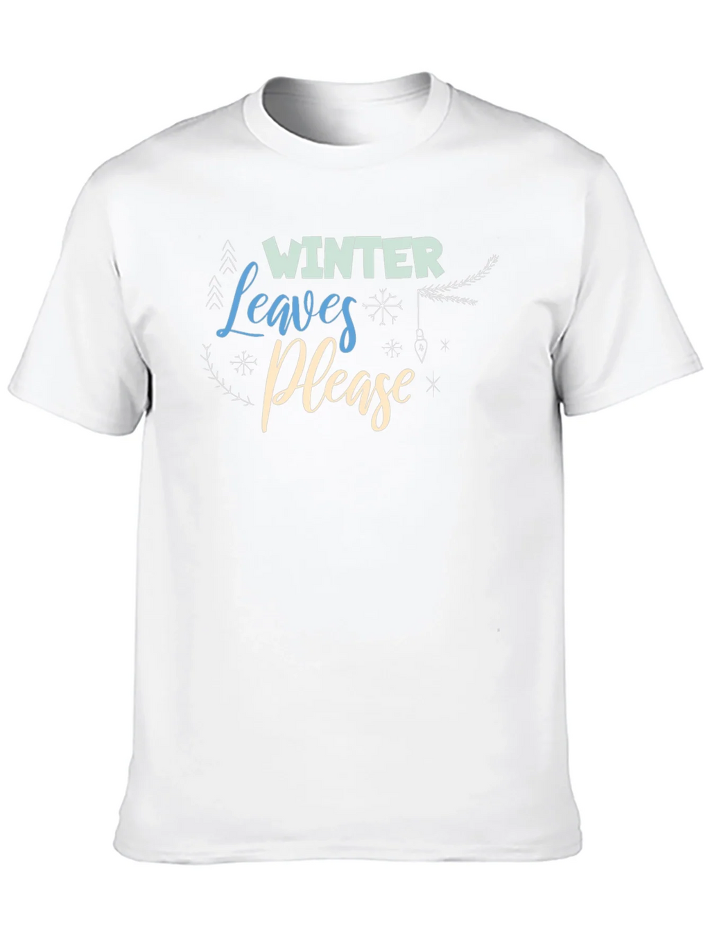 Winter Leaves Please Black Graphic Tee product image 9