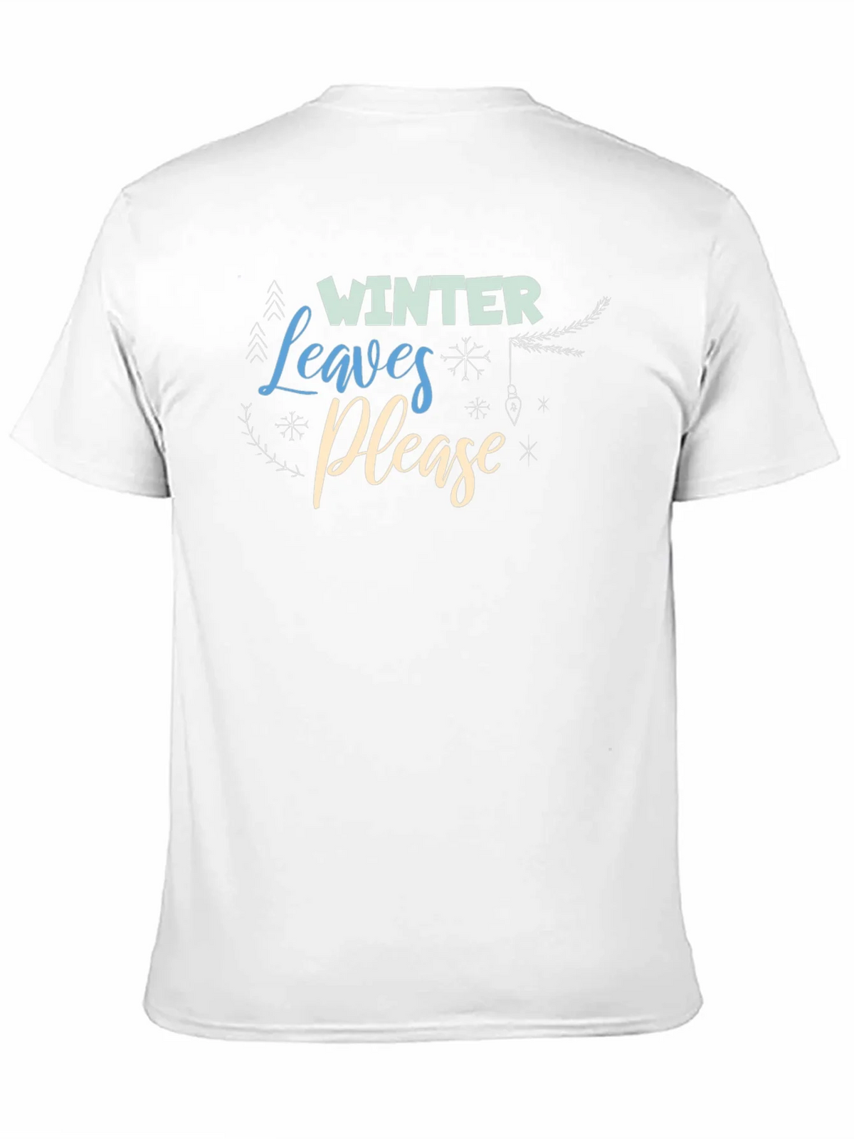 Winter Leaves Please Black Graphic Tee product image 10