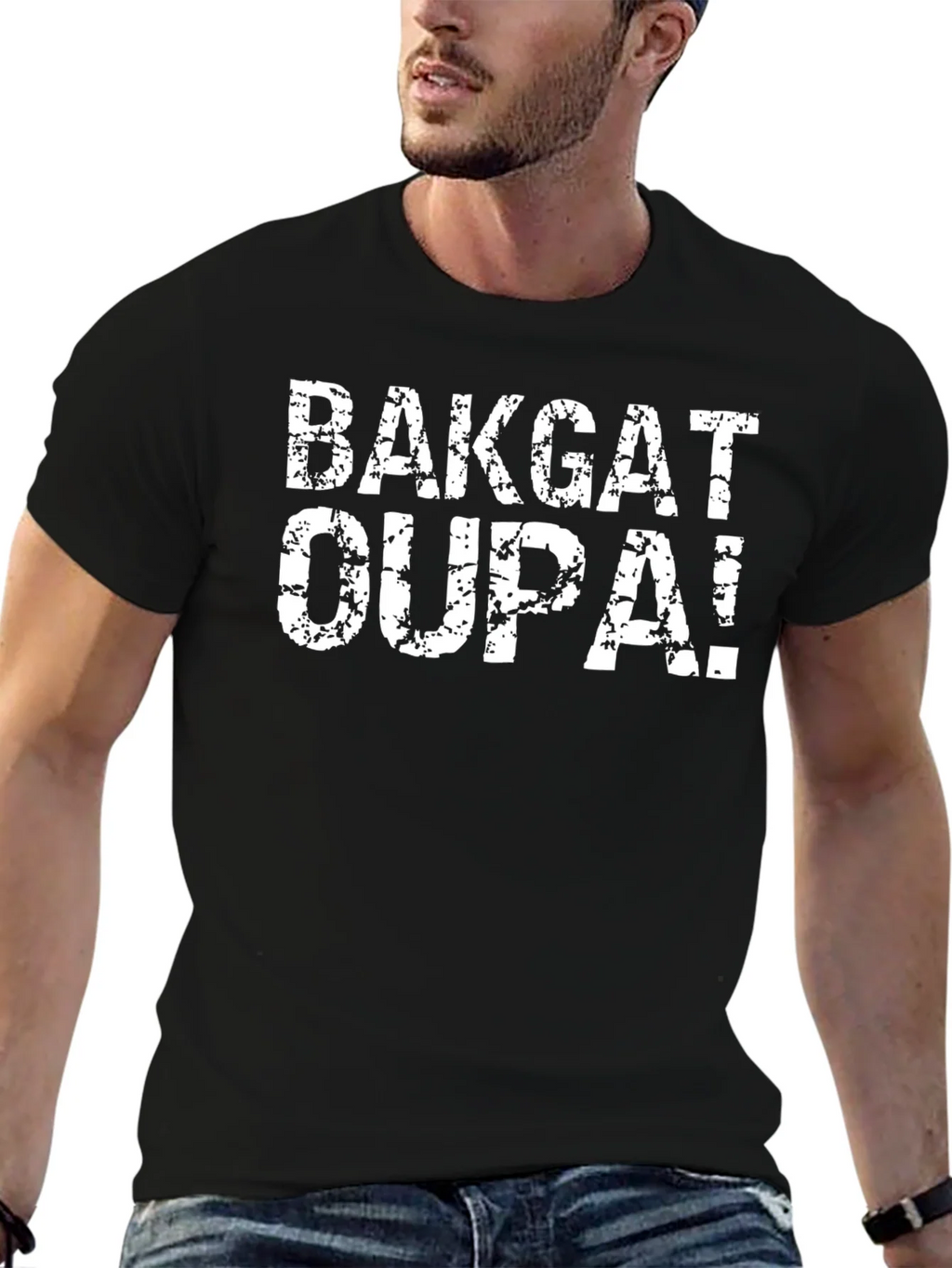 BAKGAT OUPA! Black Graphic T-Shirt product image 2