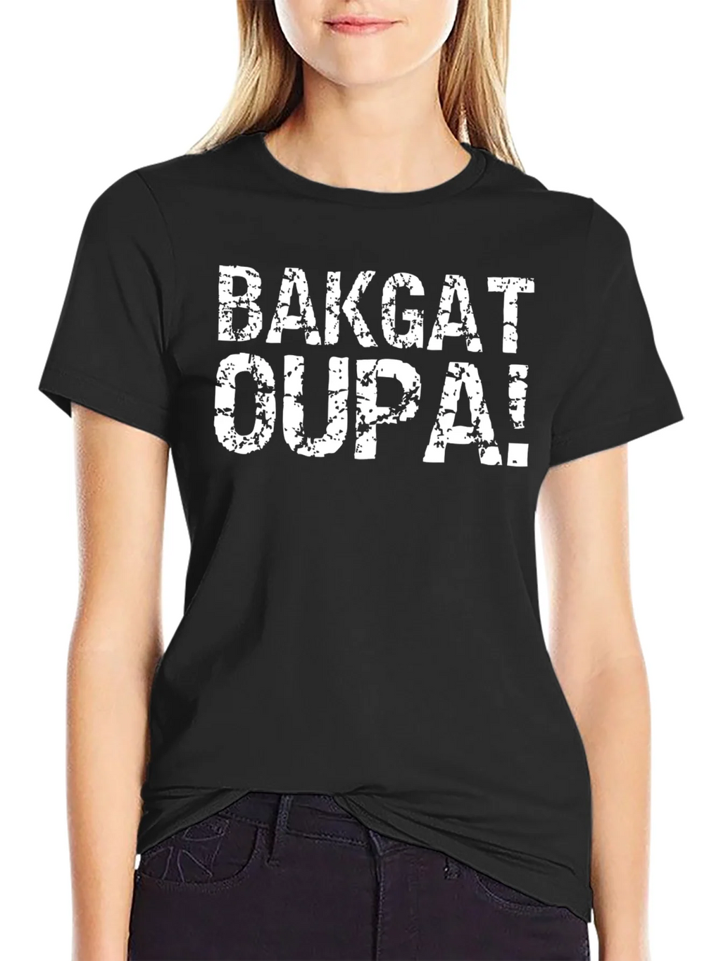 BAKGAT OUPA! Black Graphic T-Shirt product image 1