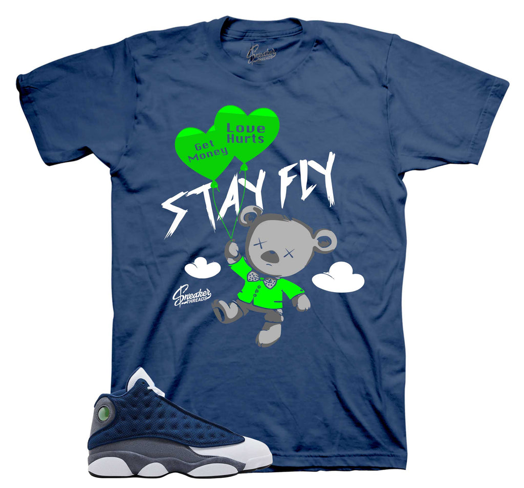 Retro 13 Flint Money Over Love Shirt