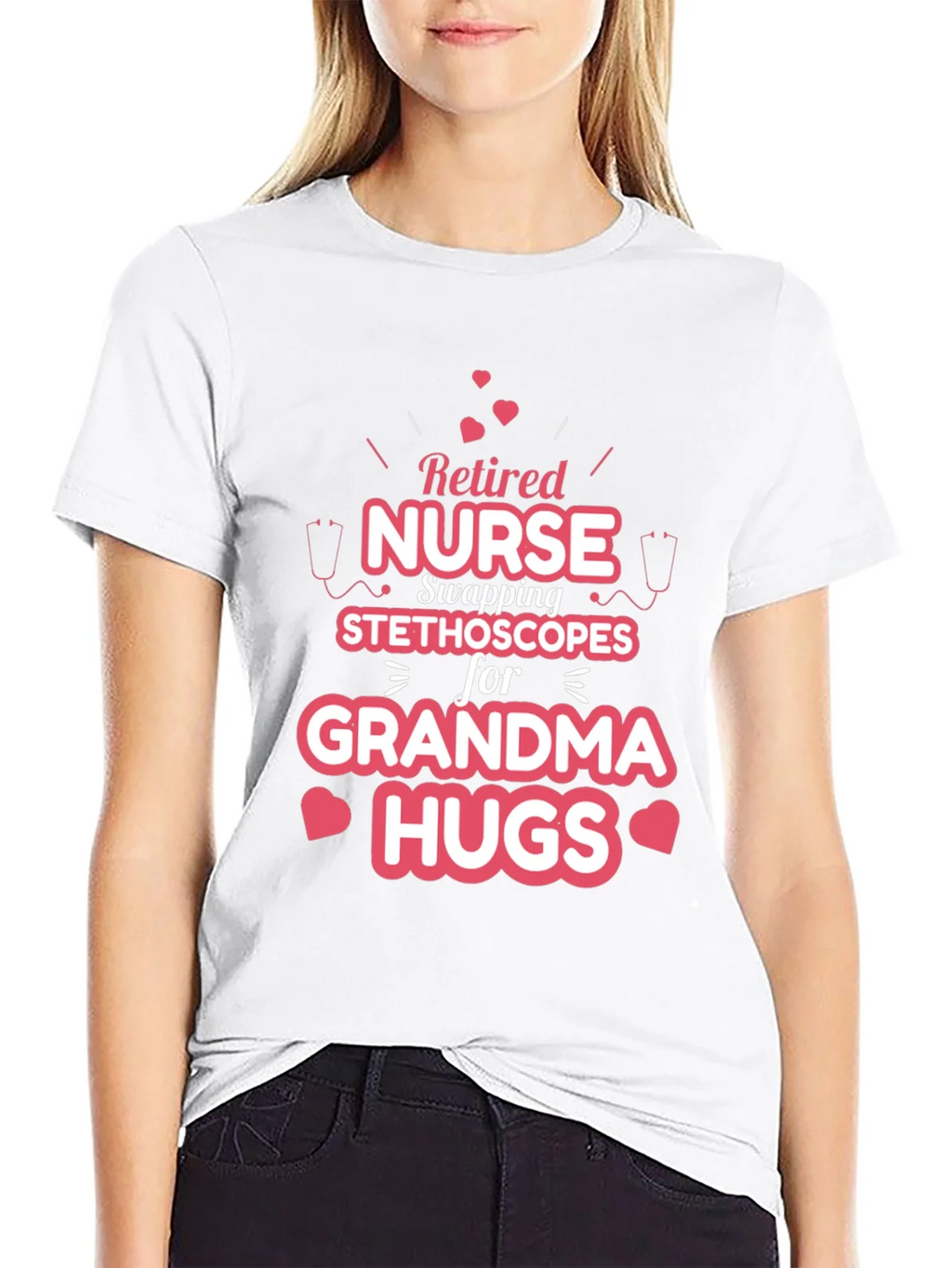 Retired Nurse Grandma Hugs T-Shirt product image 7