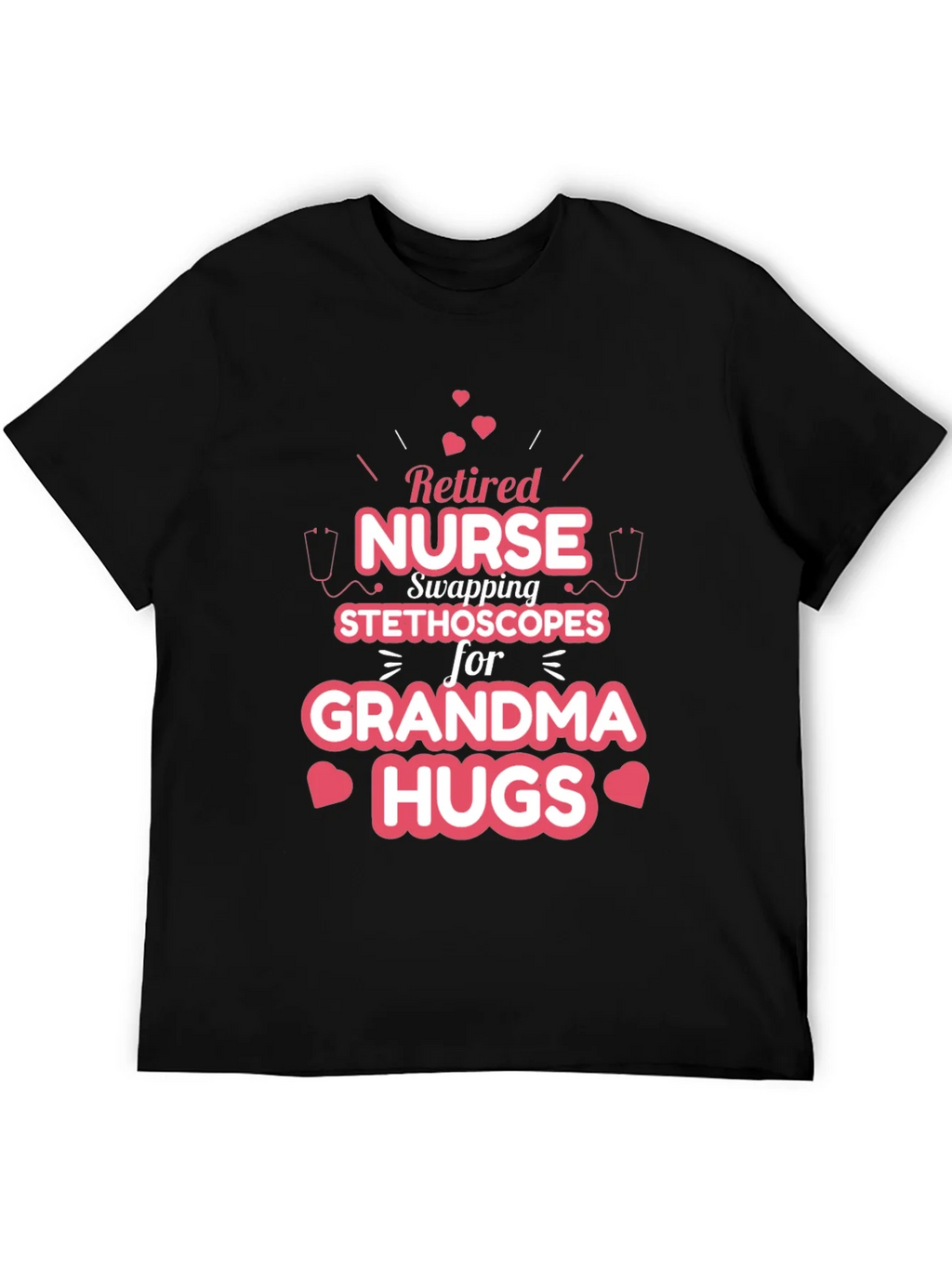 Retired Nurse Grandma Hugs T-Shirt product image 4