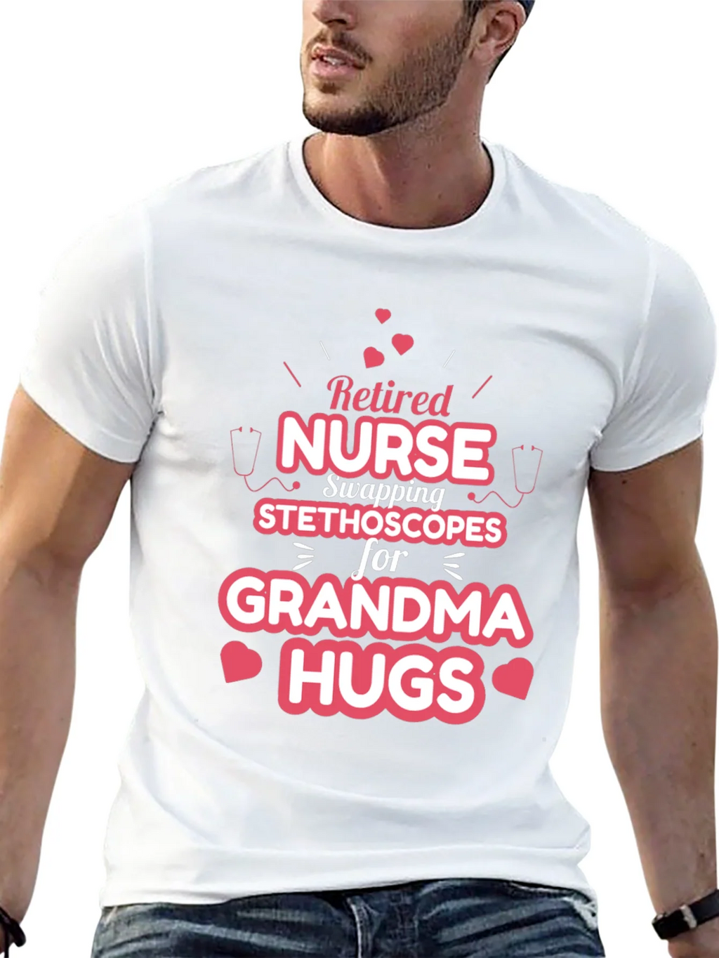 Retired Nurse Grandma Hugs T-Shirt product image 9