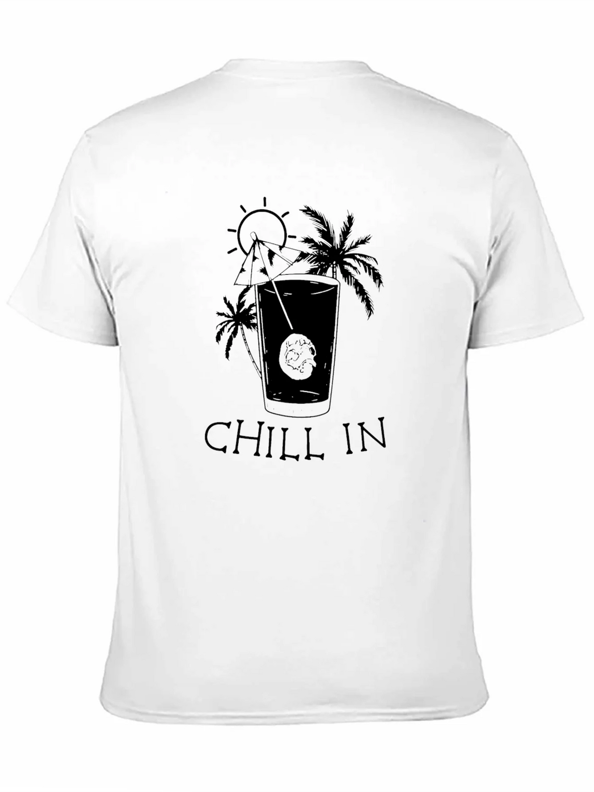 Chill In Paradise Black Graphic T-Shirt product image 6