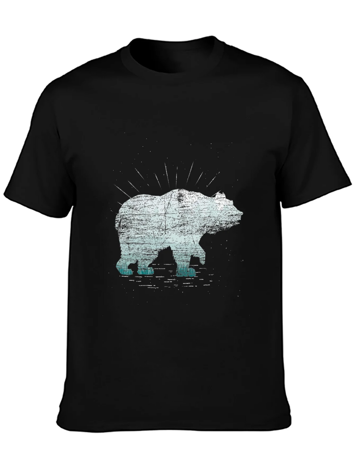 Bear Graphic Tee - Black Cotton Blend product image 3