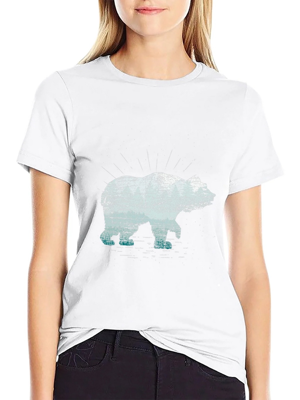 Bear Graphic Tee - Black Cotton Blend product image 7