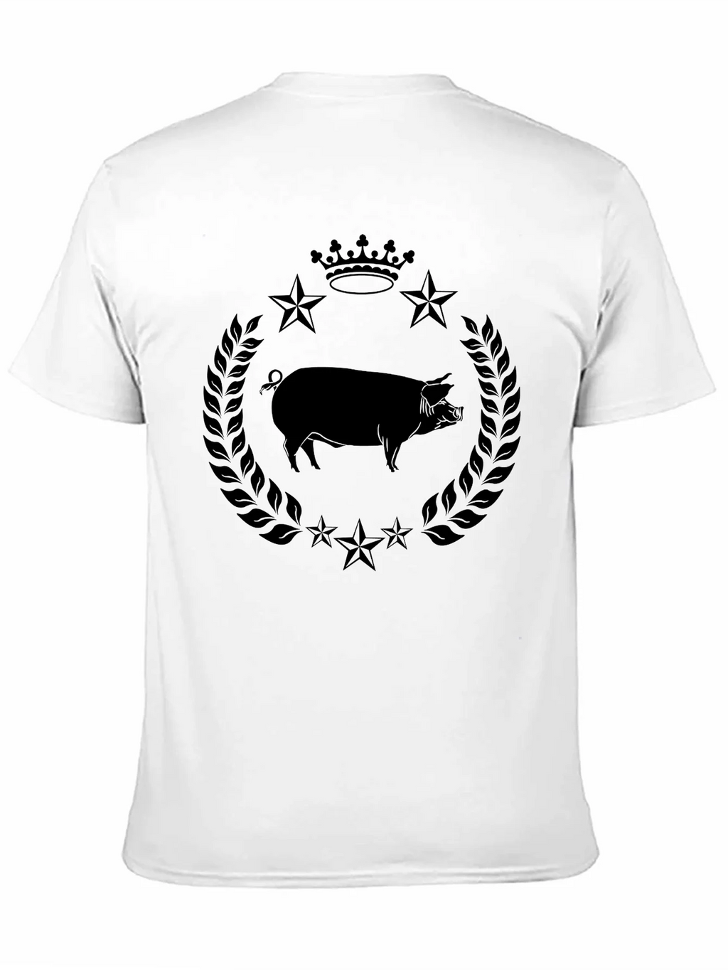 Pig Crown Star Graphic Tee - Stylish Mens Black T-Shirt product image 10