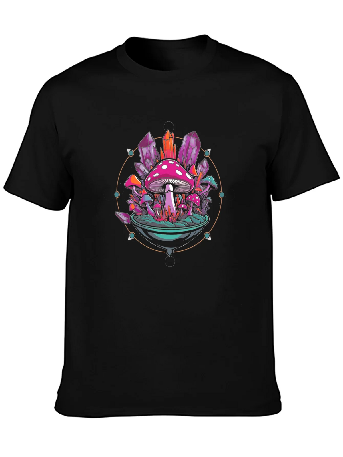 Mystical Mushroom Crystal Graphic Tee product image 3