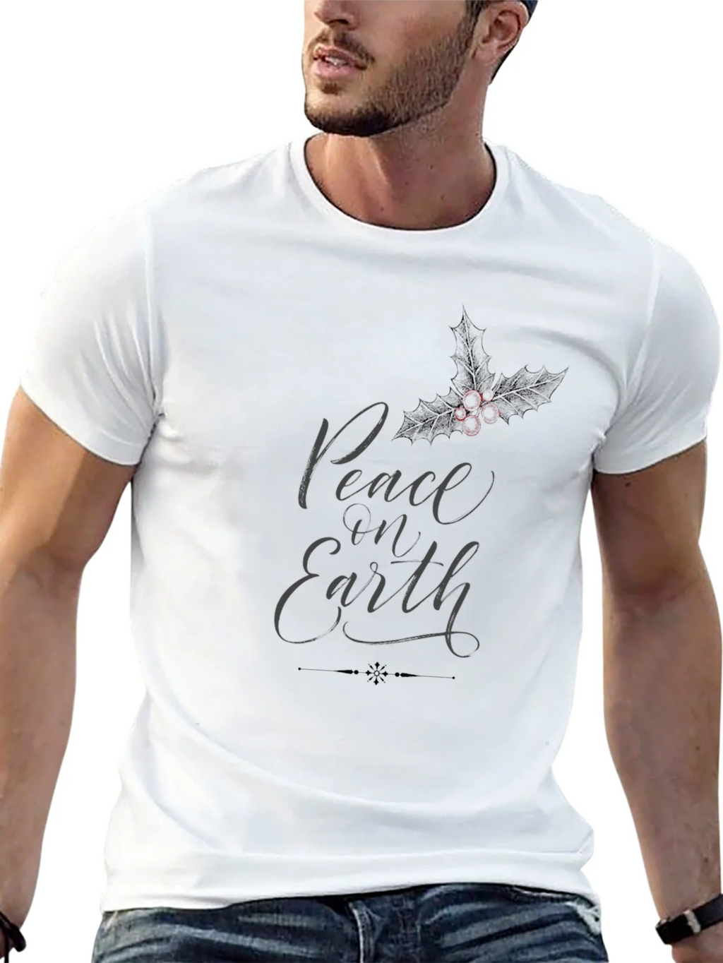 Peace on Earth Graphic T-Shirt - Black product image 12