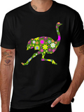 Floral Ostrich Graphic Tee - Unique Novelty Shirt product image 1