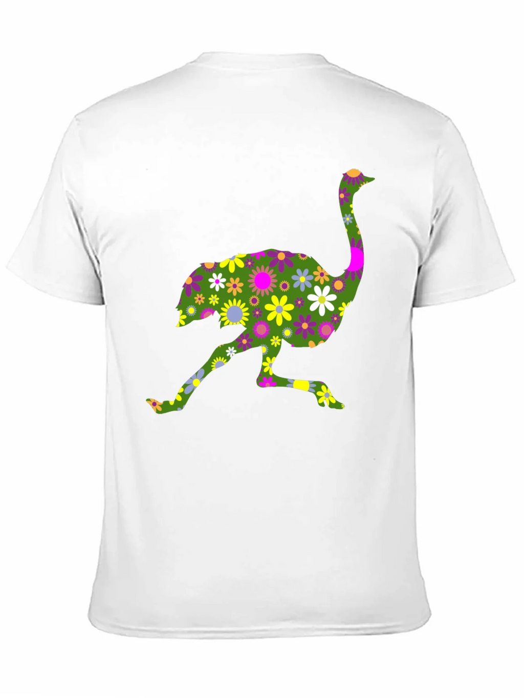 Floral Ostrich Graphic Tee - Unique Novelty Shirt product image 10