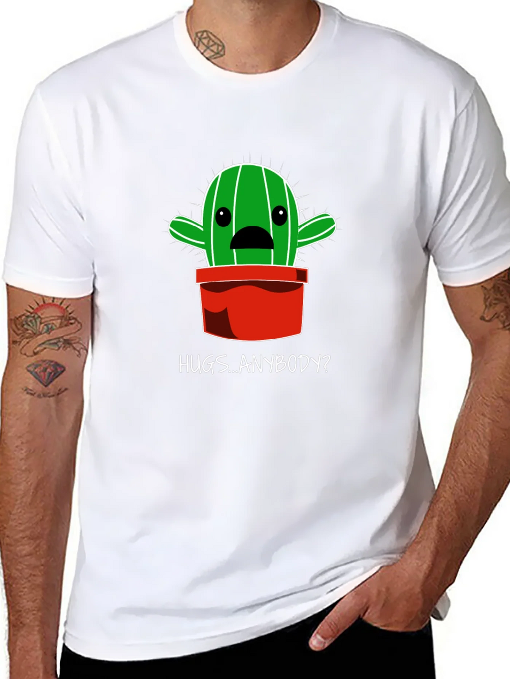 Hugs Anybody? Cactus Graphic T-Shirt product image 7