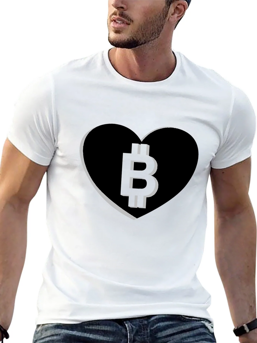 Bitcoin Heart Tee - Crypto Love T-Shirt product image 12