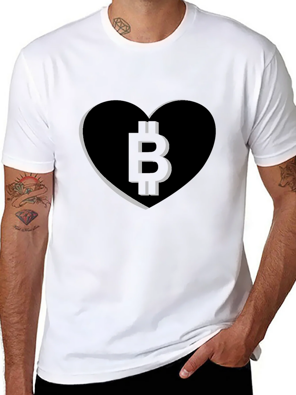 Bitcoin Heart Tee - Crypto Love T-Shirt product image 7