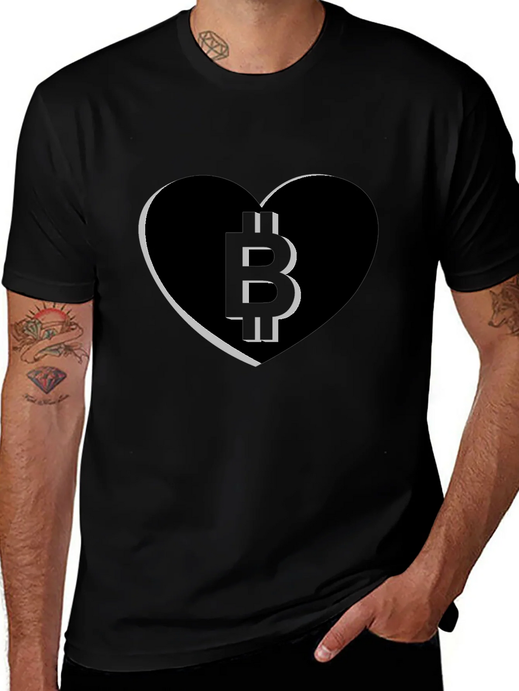 Bitcoin Heart Tee - Crypto Love T-Shirt product image 1