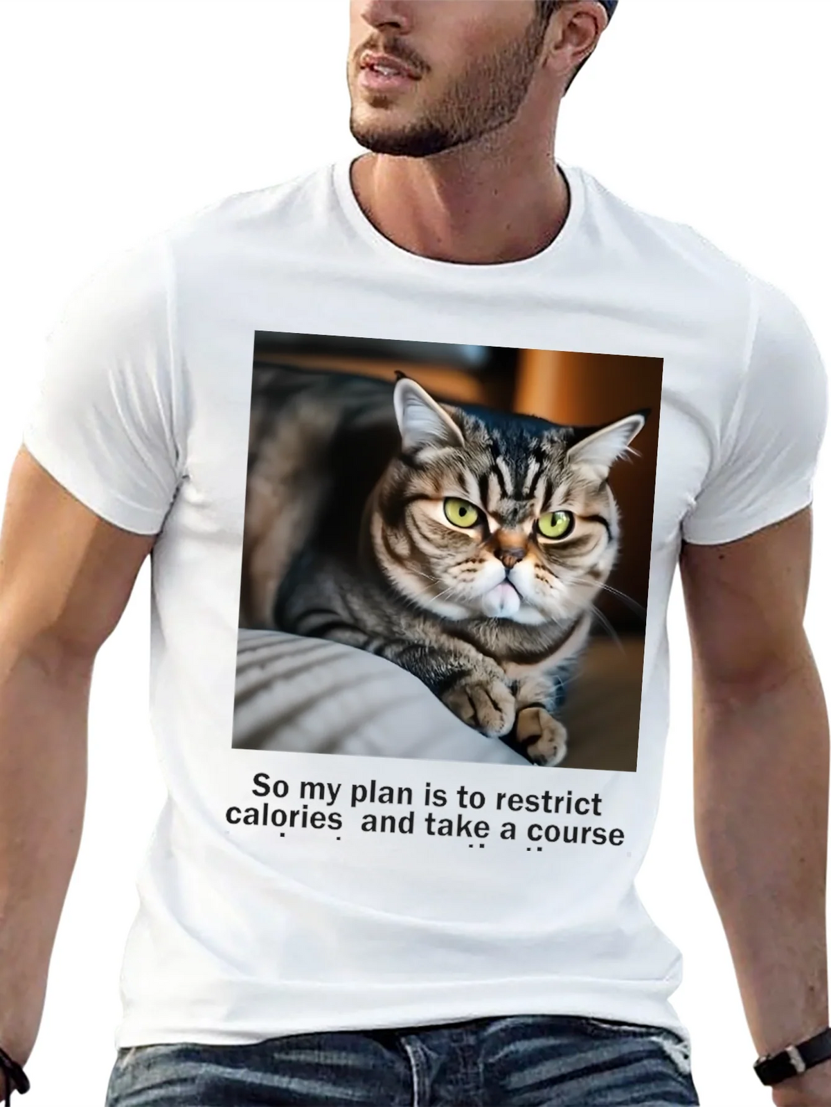 Funny Cat Graphic T-Shirt - Unisex Black Tee product image 9