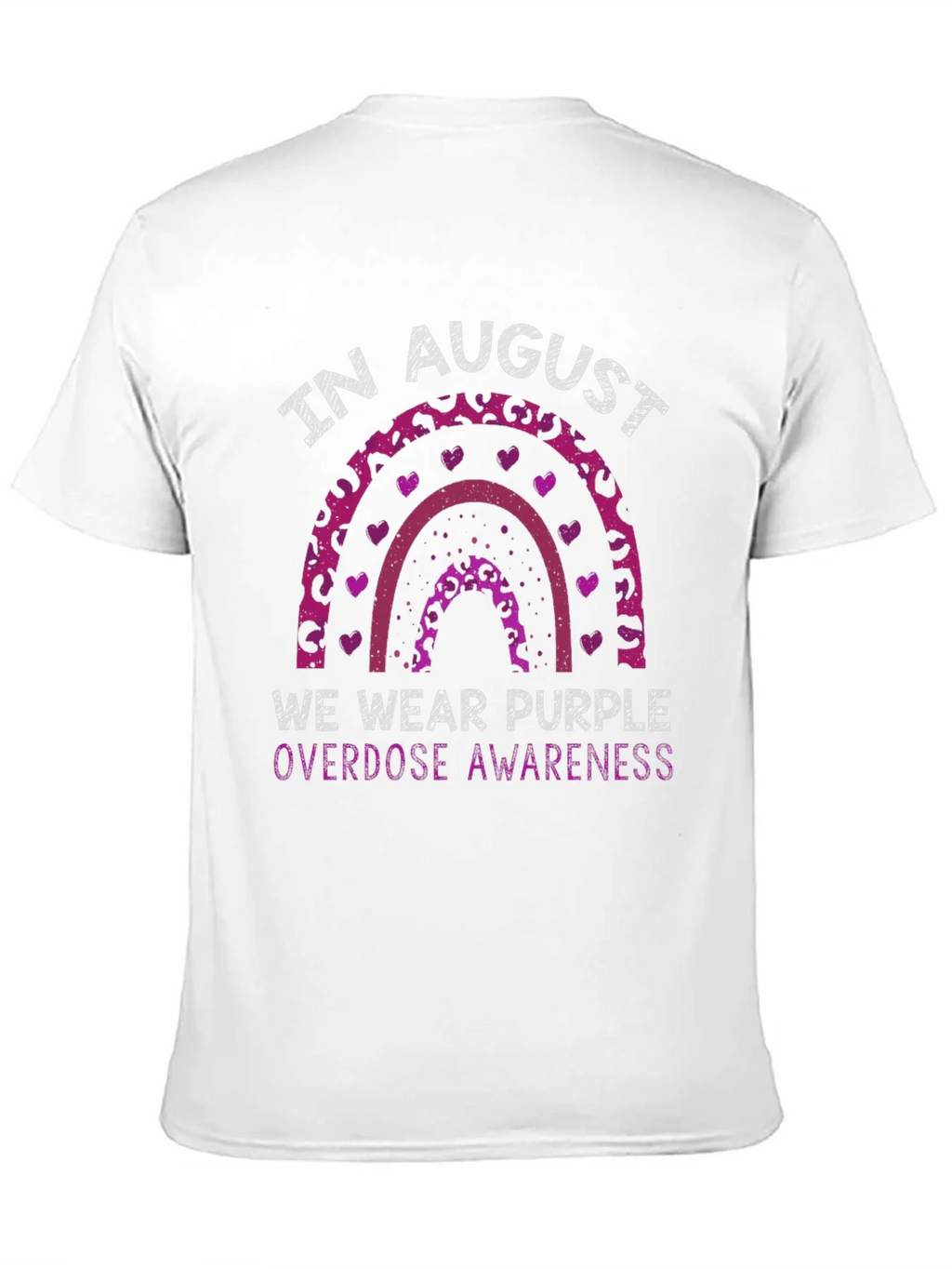 Purple Overdose Awareness Rainbow T-Shirt product image 5