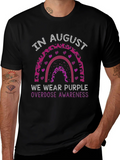 Purple Overdose Awareness Rainbow T-Shirt product image 1