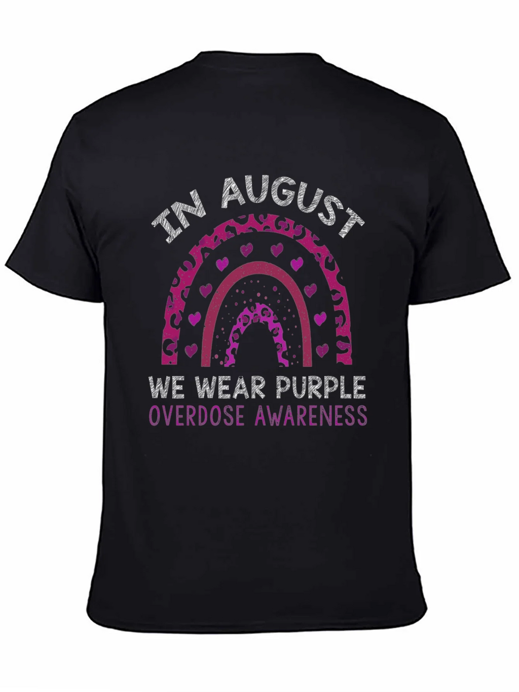 Purple Overdose Awareness Rainbow T-Shirt product image 3