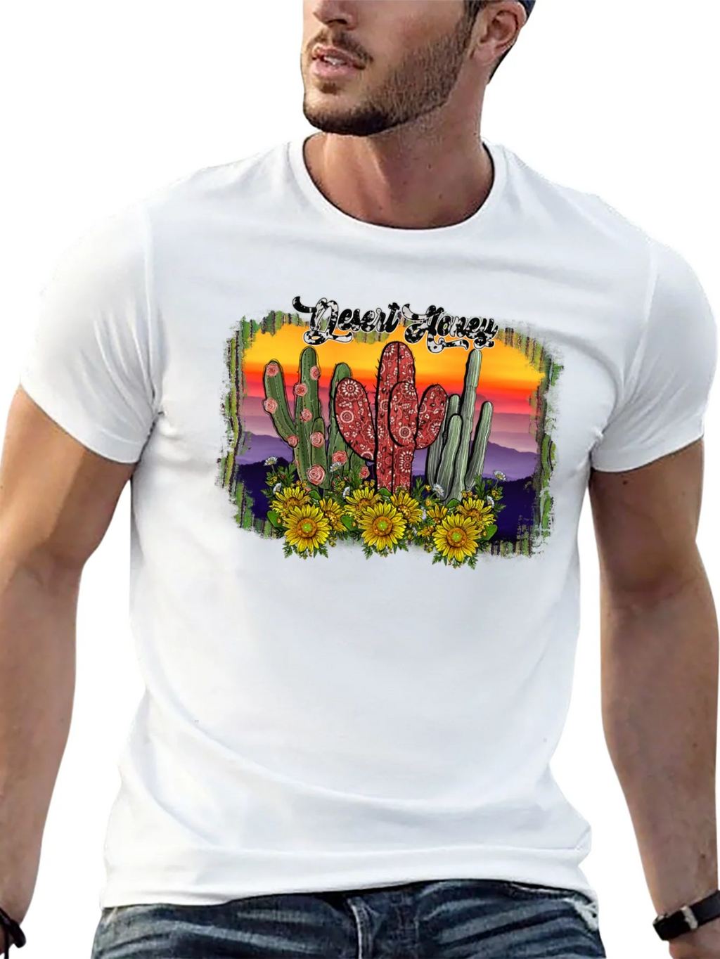 Desert Honey Graphic Tee - Cactus & Sunflowers product image 10