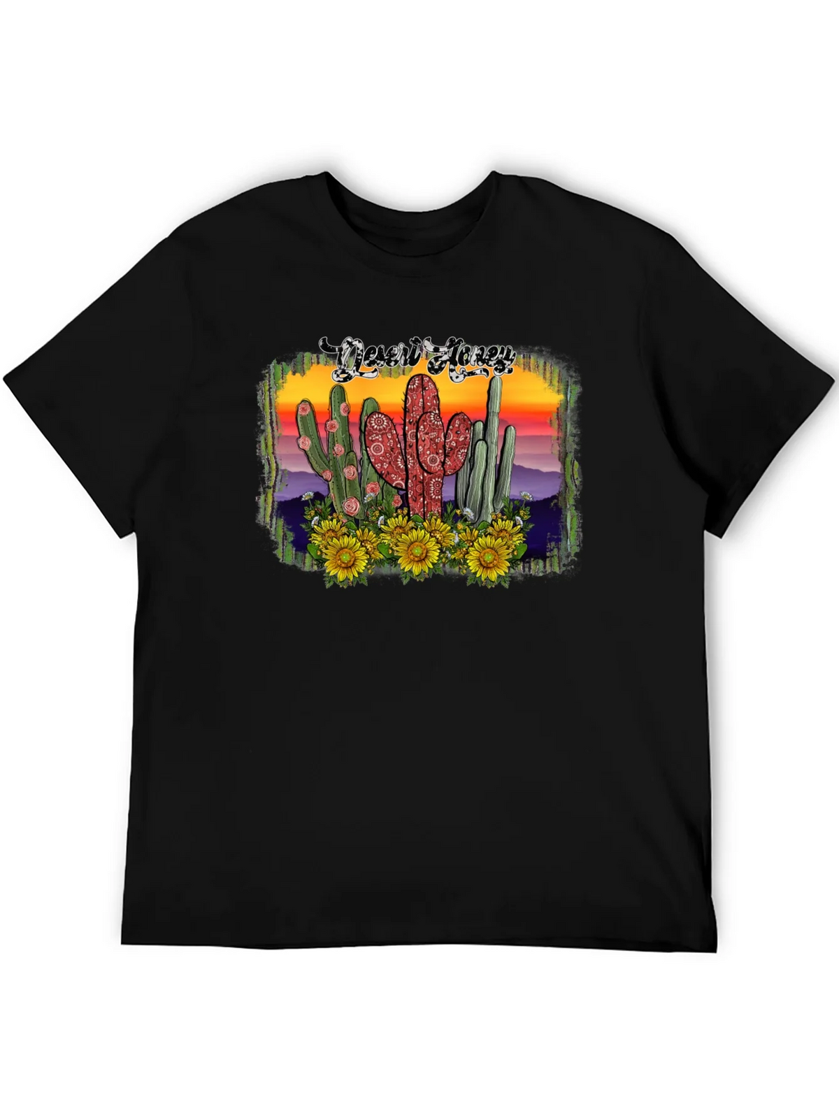 Desert Honey Graphic Tee - Cactus & Sunflowers product image 4