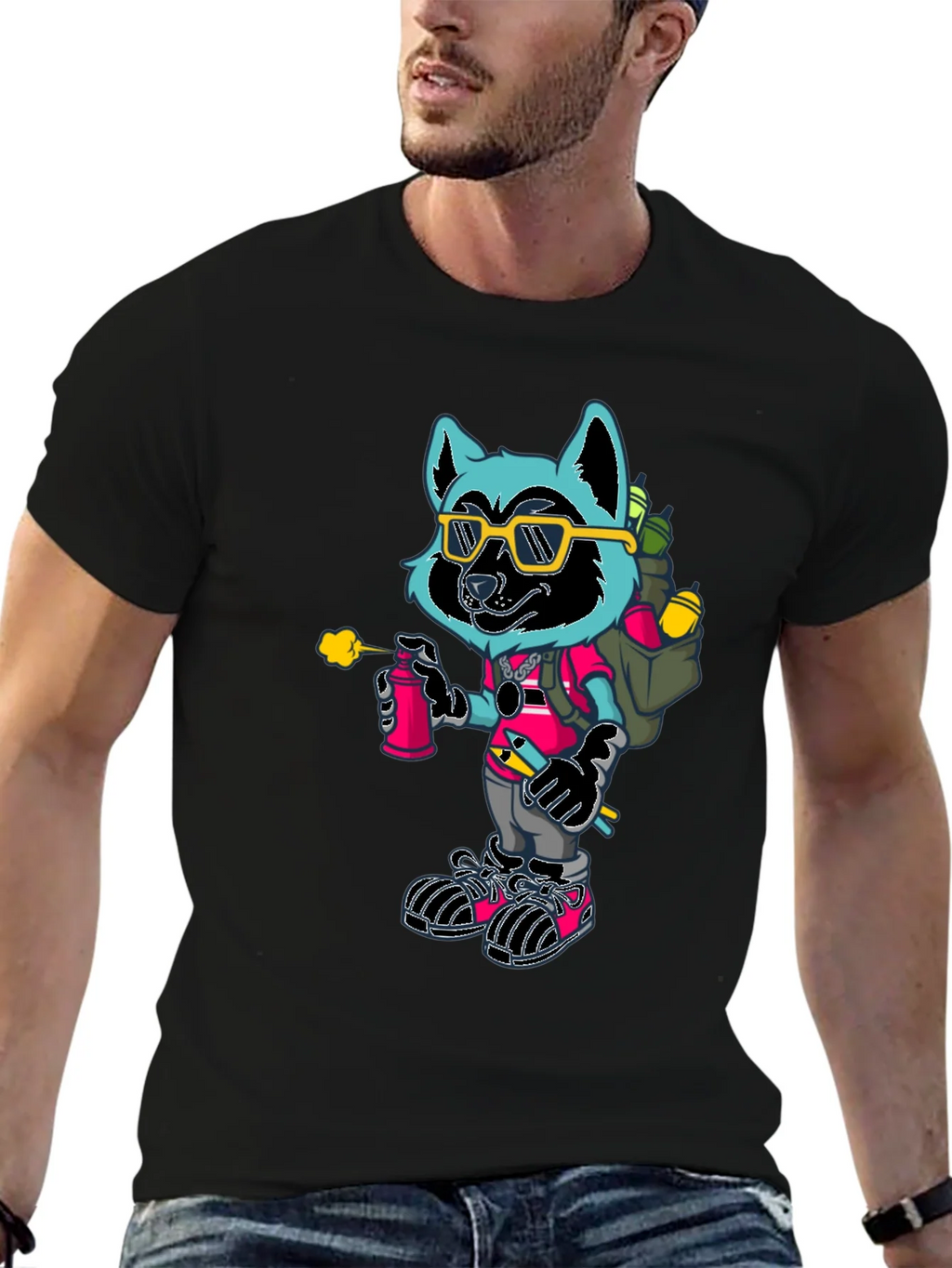 Cool Raccoon Graphic Tee product image 6
