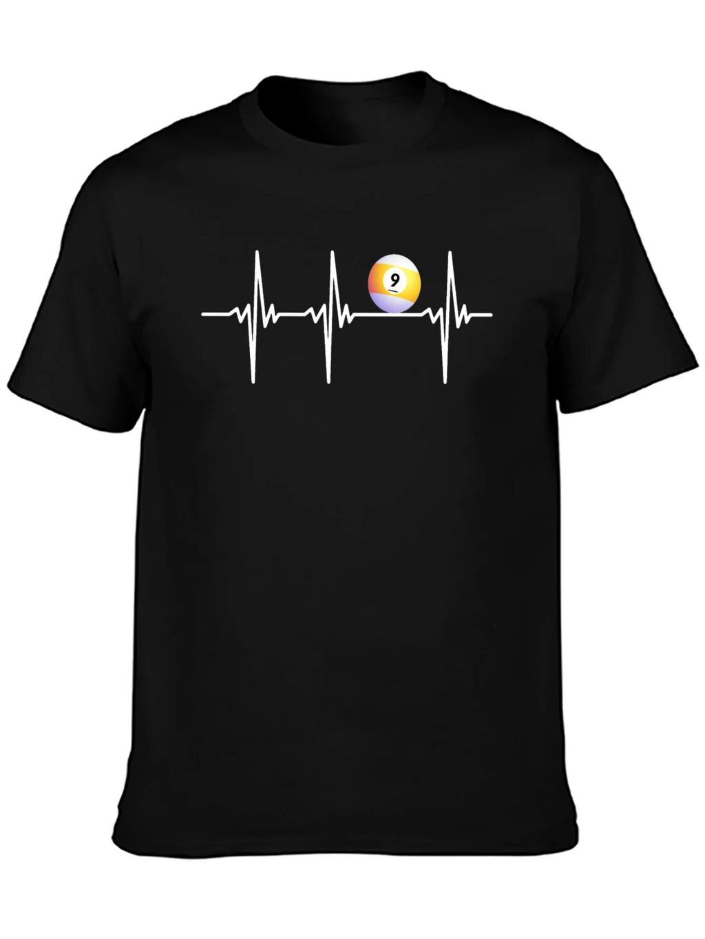 Pool Heartbeat T-Shirt: Nine Ball Design product image 3