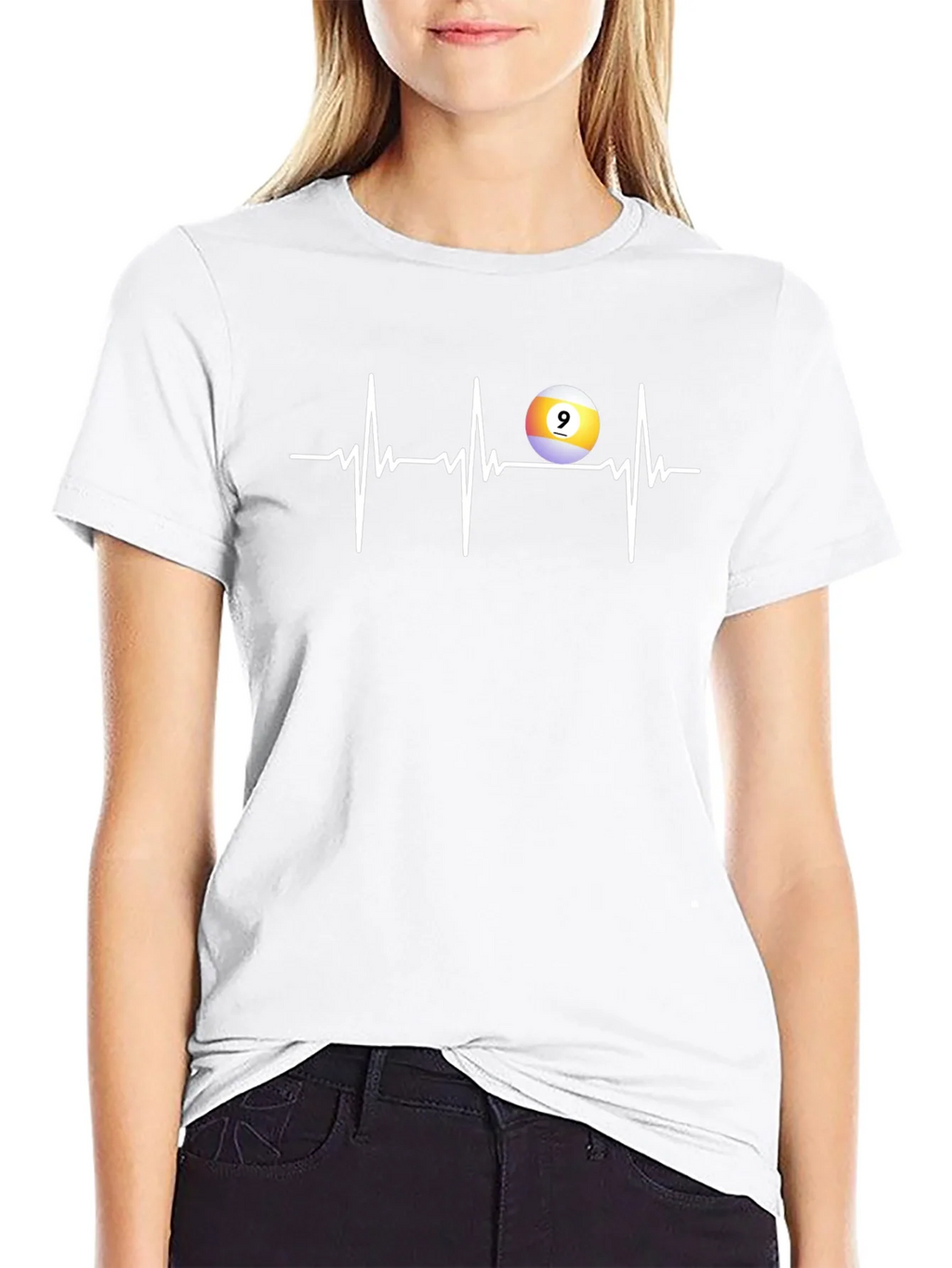 Pool Heartbeat T-Shirt: Nine Ball Design product image 8
