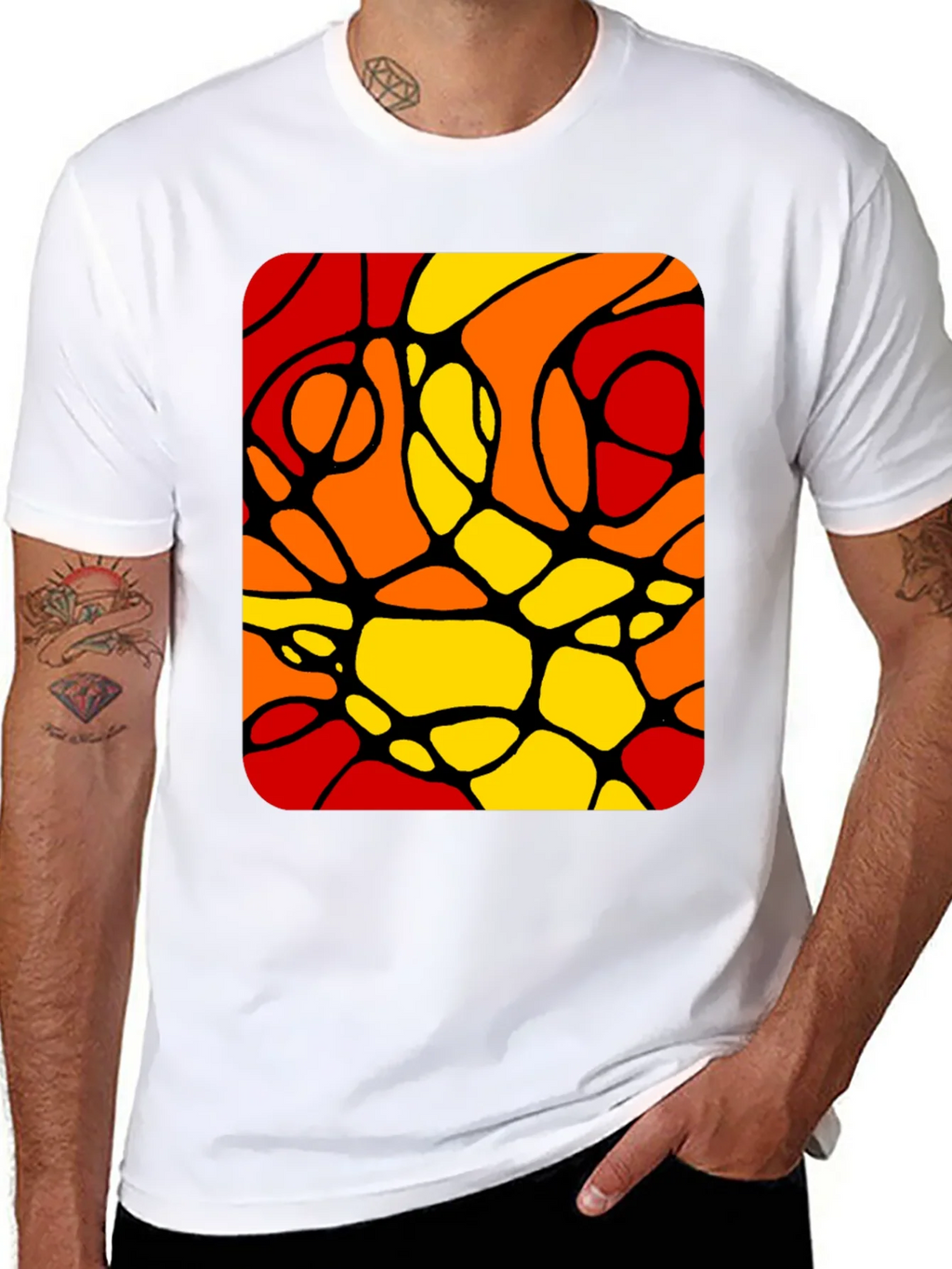 Abstract Color Block Graphic Tee product image 5