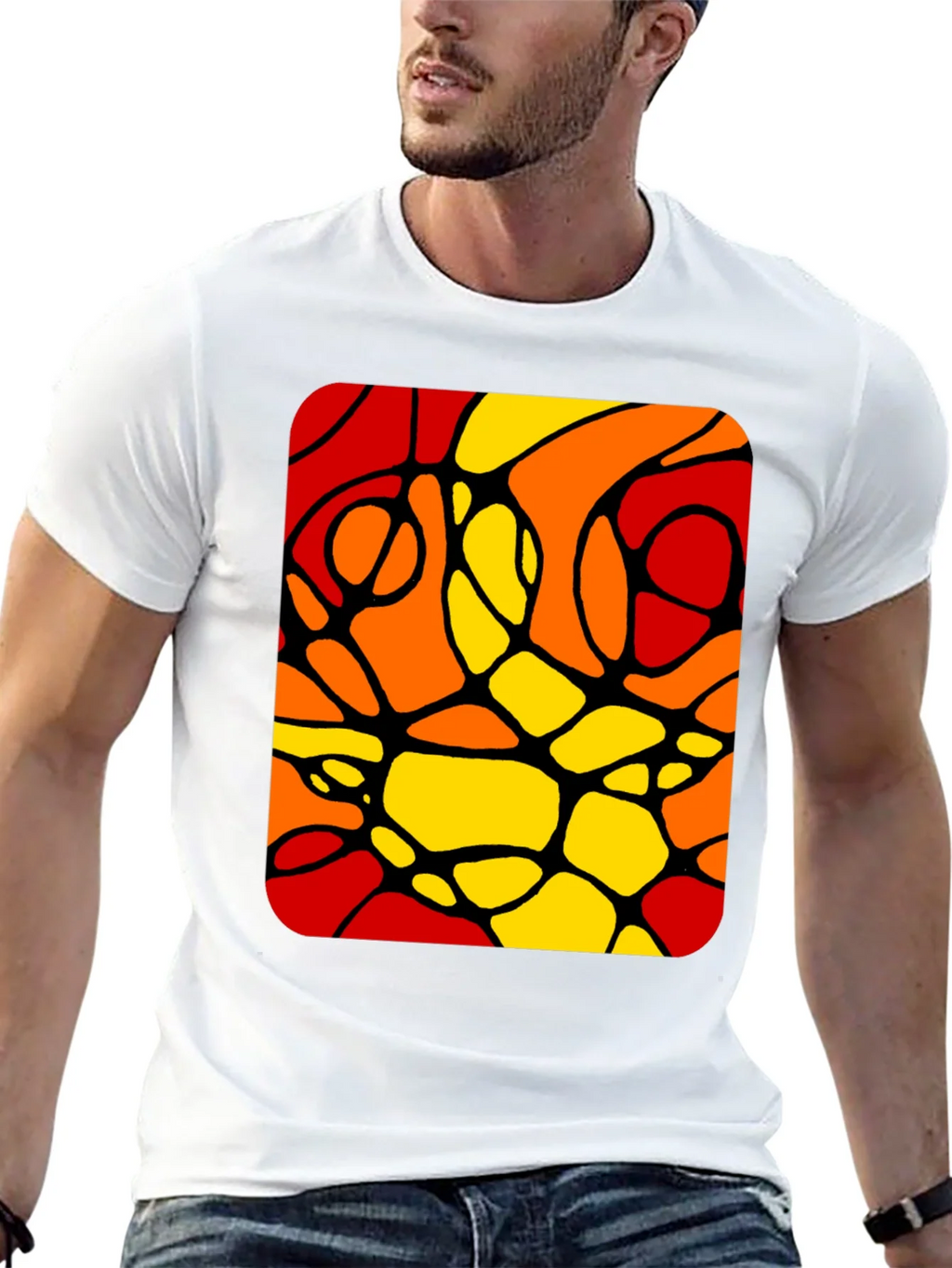 Abstract Color Block Graphic Tee product image 10