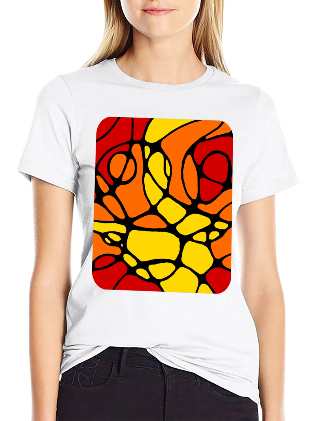 Abstract Color Block Graphic Tee product image 6