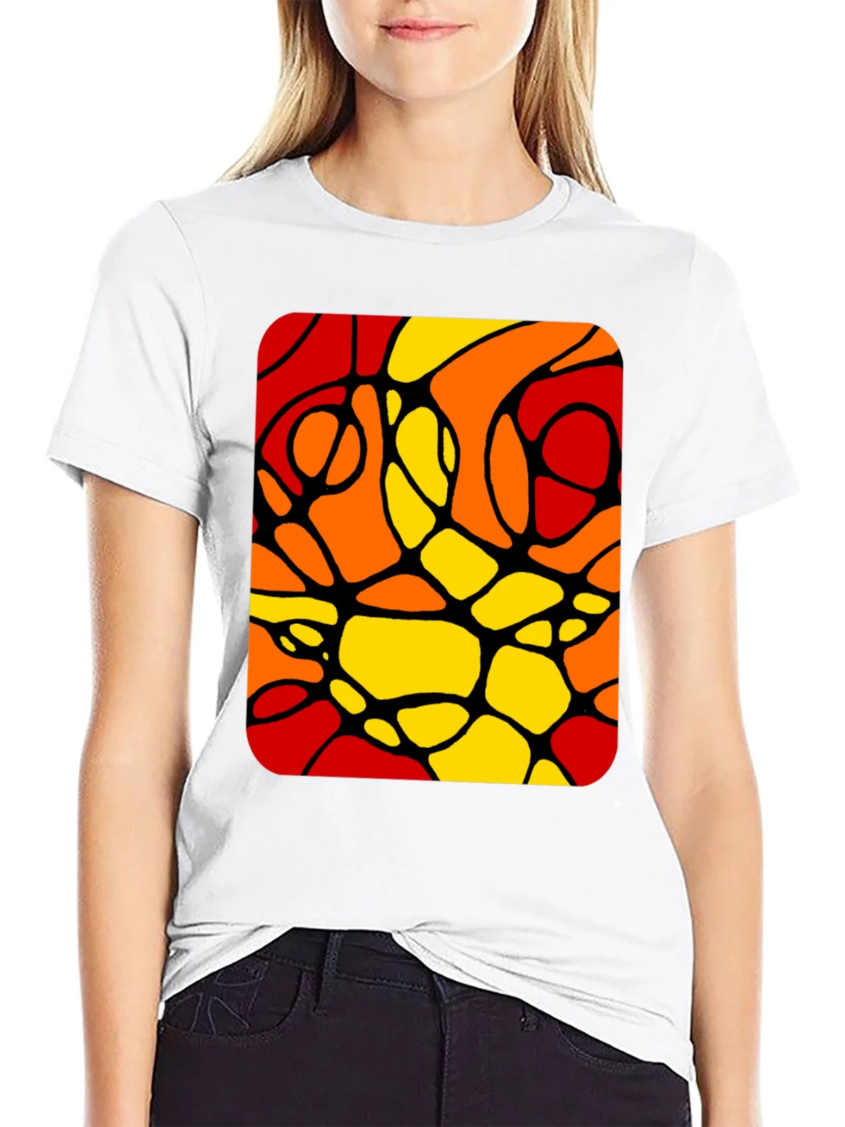 Abstract Color Block Graphic Tee product image 6