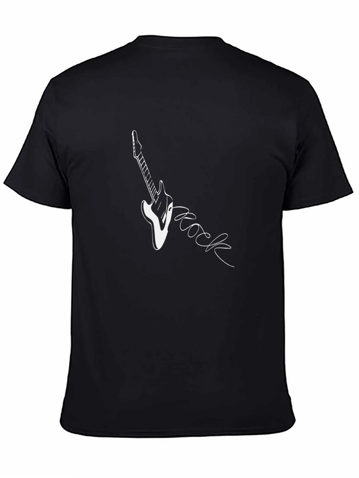 Rock Guitar Graphic Tee - Black Cotton T-Shirt product image 4