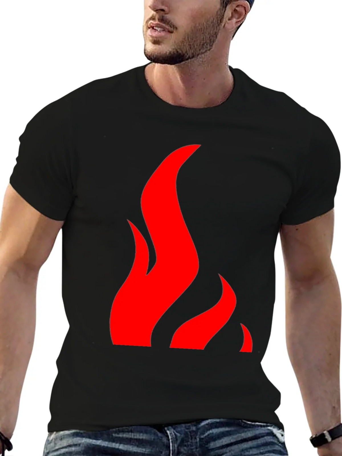 Flame Graphic Black Tee - Bold & Stylish product image 6