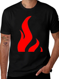 Flame Graphic Black Tee - Bold & Stylish product image 1