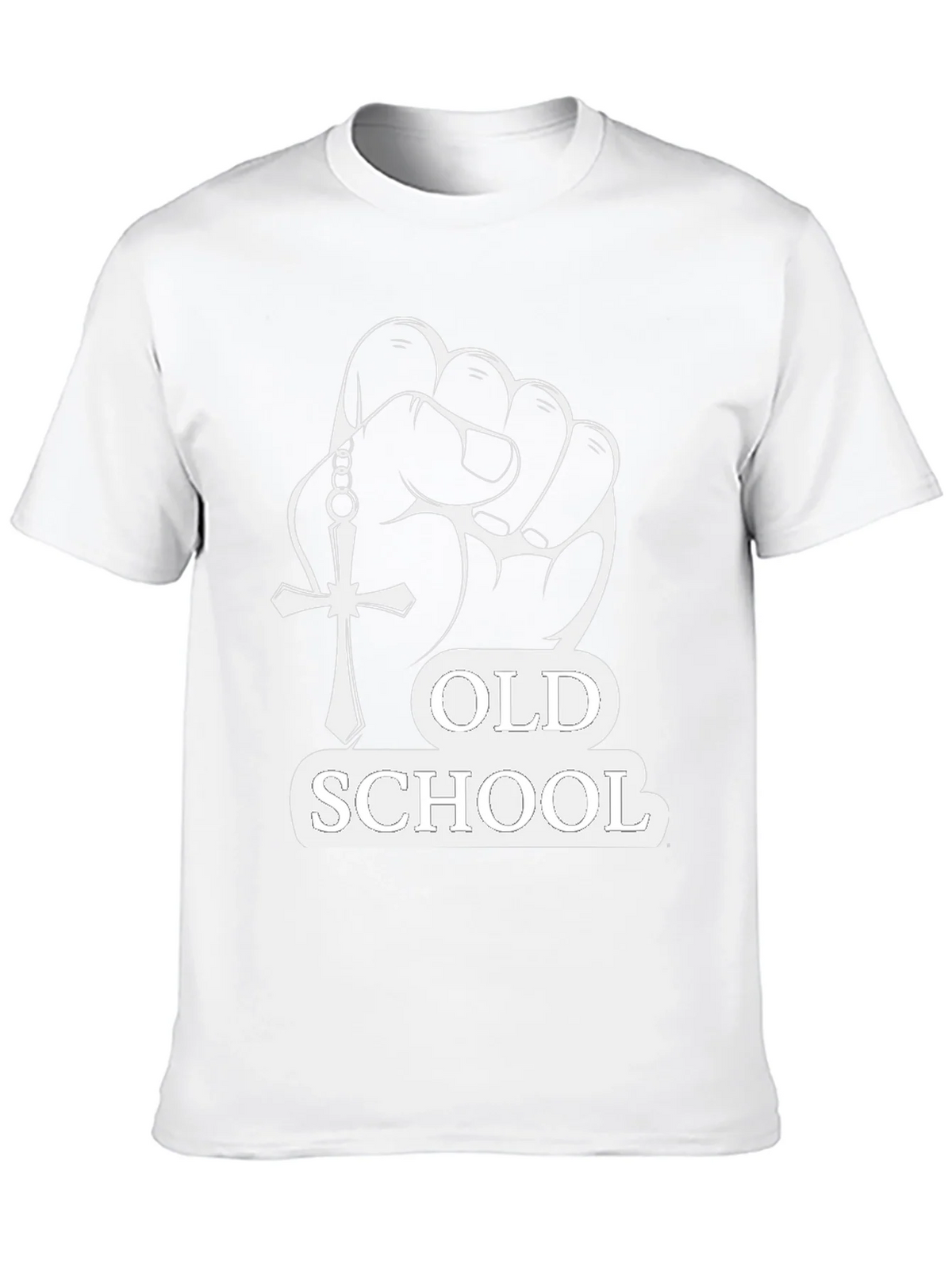 Old School Black T-Shirt - Fist & Cross Graphic product image 2